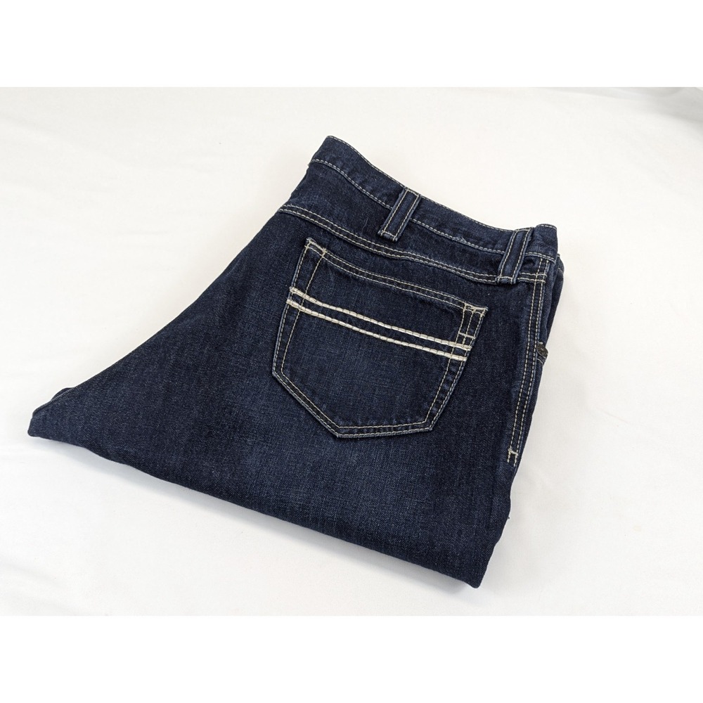 Cinch Carter 2.2 Dark Wash Relaxed Fit Boot Cut Jeans Mens 40x30 Embroidered